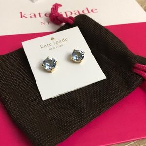 NWT KATE SPADE LGHT BLUE GUMDROP EARRINGS